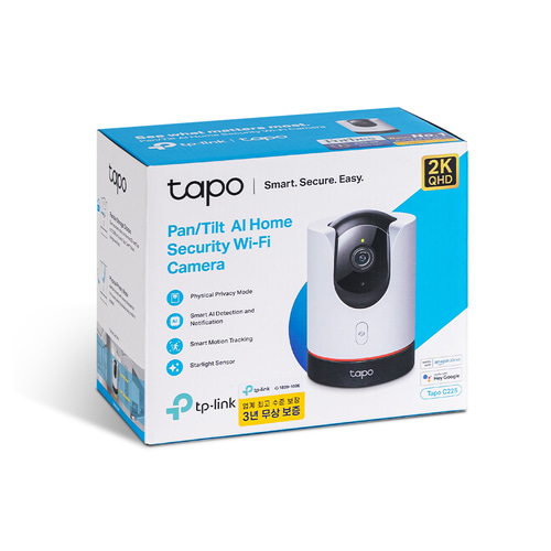 티피링크 Tapo C225 400만화소 QHD 원격회전 가정용 카메라 홈캠 펫캠 CCTV